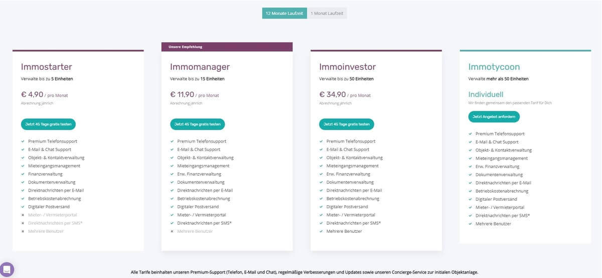 preise von immocloud in der übersicht