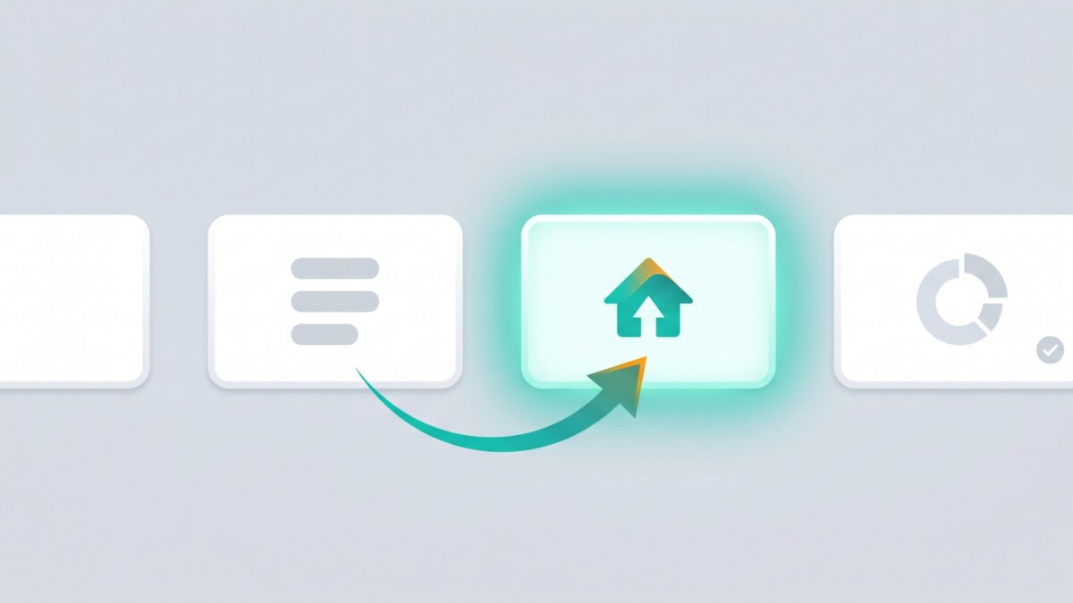 Vergleichskarten von Hausverwaltungssoftware mit Wechsel-Pfeil