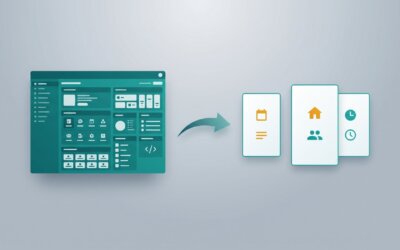 Dichtes Profi-Software-Panel und schlanke Alternativ-Karten mit Pfeil