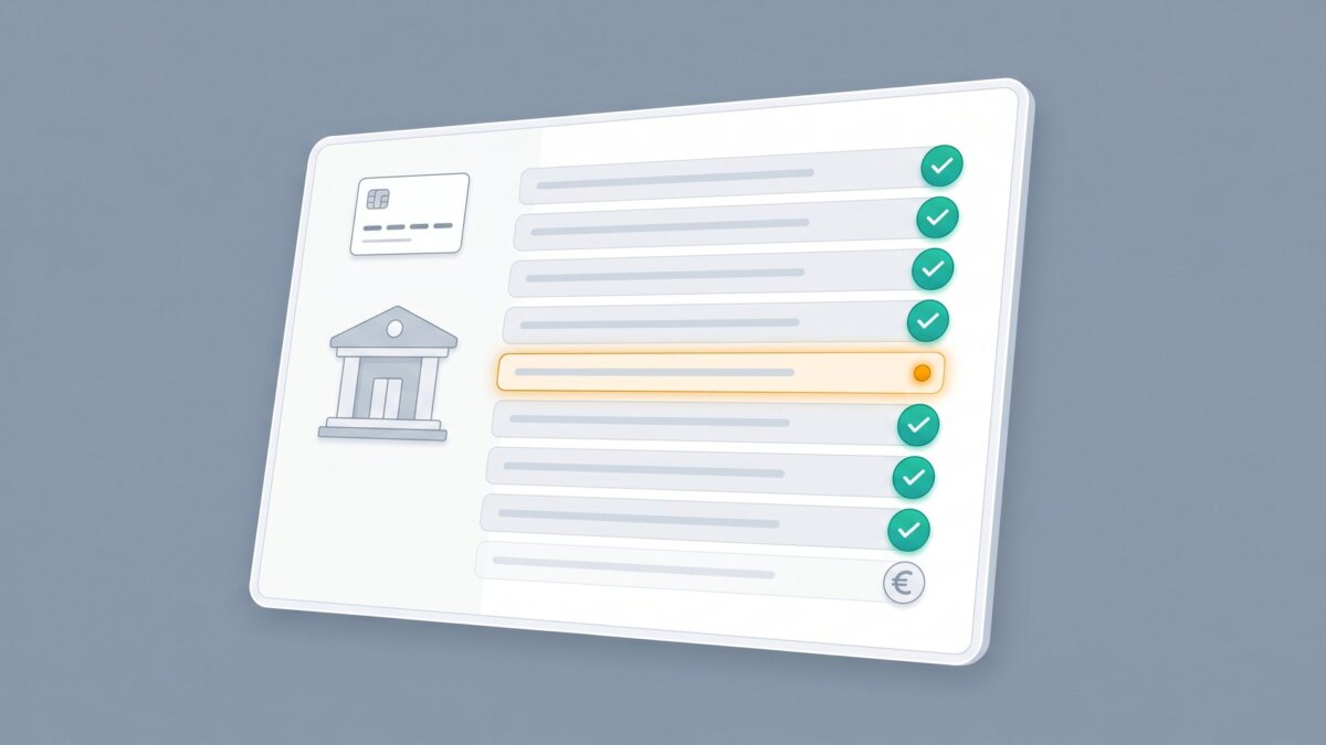 Software-Ansicht mit Mietzahlungen und grünen Häkchen
