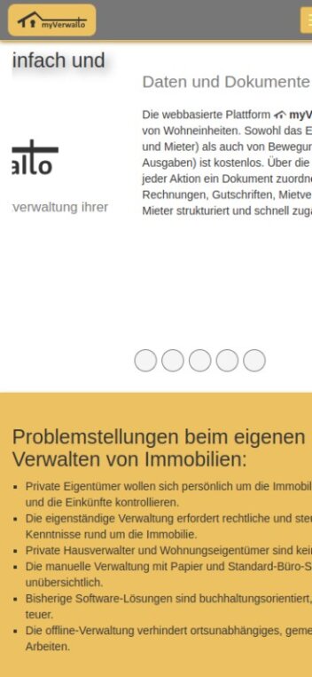 myverwalto Website Screenshot Mobile