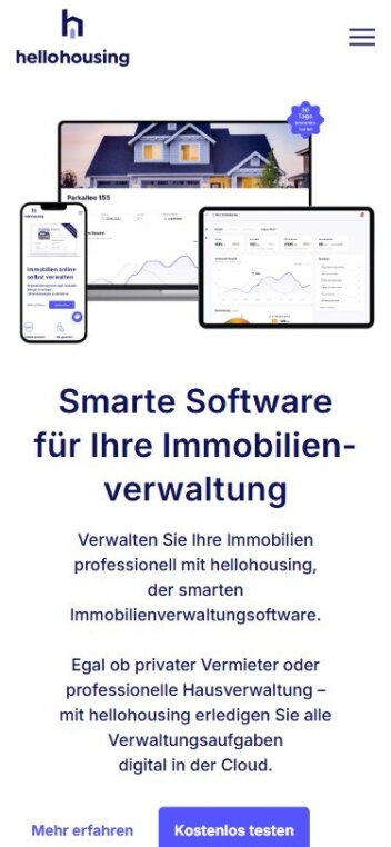 hellohousing Website Screenshot Mobile